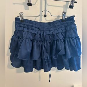 Day + Moon Navy Blue Ruffled Skirt